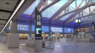 Inside new Moynihan Train Hall at Penn Station in NYC [upl. by Weiser]