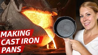 How Cast Iron Pans Are Made — How to Make It [upl. by Ttegirb]