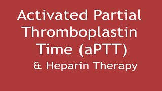 Activated Partial Thromboplastin Time aPTT amp Heparin Therapy  Dr Shikha Parmar [upl. by Akissej]