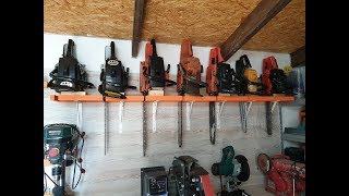 Making a simple chainsaw rack  storage [upl. by Aramac]