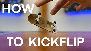 How to Kickflip on a Fingerboard  EASY WAY [upl. by Hplar368]