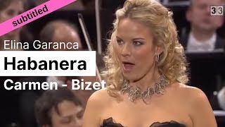 Opera Lyrics  Elina Garanca ♪ Habanera Carmen Bizet ♪ English amp French [upl. by Baumann]