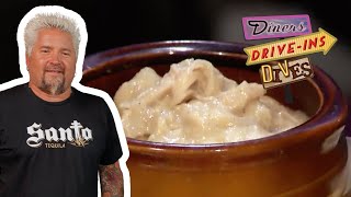 Guy Fieri Eats OldSchool Chicken and Dumplings  Diners DriveIns and Dives  Food Network [upl. by Meghan792]