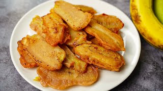 CRISPY FRIED BANANA  BANANA FRITTERS  YUMMY [upl. by Atiragram842]