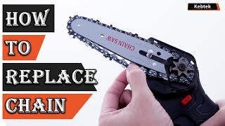 How to Replace Chain for Mini Chainsaw？ [upl. by Barnaby]