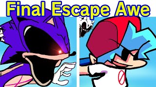 Friday Night Funkin VS SonicEXE  Final Escape Awe Remix Playable FNF ModSonic [upl. by Alana]