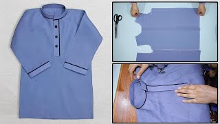 Boy Kameez Kurta For 3 Years Baby Cutting And Stitching For Beginners [upl. by Kori863]