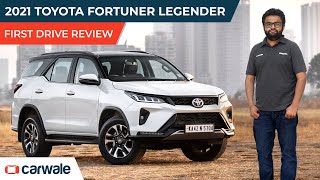 2021 Toyota Fortuner Legender Video Review  Design Features and Drive Experience  CarWale [upl. by Colvert]