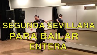 Aprende sevillanas SEGUNDA SEVILLANA ENTERA con música para bailar [upl. by Airitac]