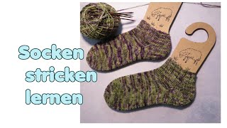 Socken stricken leicht gemacht TEIL 1 Bündchen verstärkte Ferse [upl. by Reyaht]