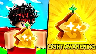 LIGHT FRUIT Awakening is INSANLY OVERPOWERED in Blox Fruits [upl. by Accebar]