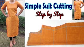 Part1 Simple Suitkameez Cutting for Beginners  English Subtitles  Stitch By Stitch [upl. by Akener765]