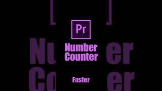 How to Create Number Counter  Adobe Premiere Pro Tutorial  Youtube Shorts [upl. by Reace91]