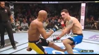 Anderson Silva Leg Break vs Chris Weidman 2 [upl. by Graniela]