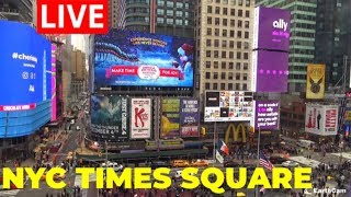 Live from NYCs Times Square  EarthCam [upl. by Yelwar]