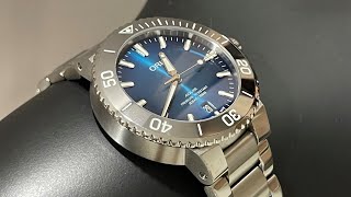 Unboxing Oris Aquis Date Tungsten 395mm [upl. by Ylen]