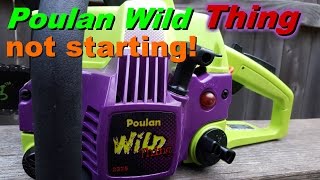 Poulan wild thing chainsaw fix Fuel line repair [upl. by Nahshon]