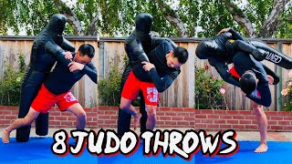 8 POWERFUL JUDO THROWS 🥋🔥 GRAPPLING DUMMY TRAINING [upl. by Cinom477]