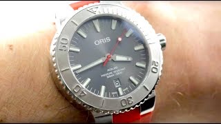 Oris Aquis Date Relief Edition 01 733 7730 415307 4 24 66EB Luxury Dive Watch Review [upl. by Lanita]