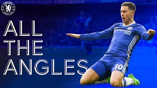 Eden Hazards Stunning Solo Goal v Arsenal 1617  All The Angles [upl. by Hcire]