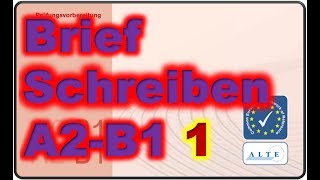 Brief schreiben A2B1 [upl. by Cos]