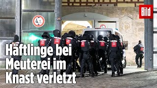 Gefängnismeuterei Polizei stürmt Knast in Thüringen  JVA Untermaßfeld [upl. by Dianthe]